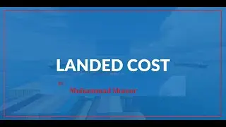 landed cost | import | import shipment | export | import expense | English