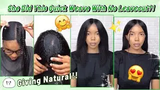 🤔Have You Tried Quick Weave Without Leaveout? Tutorial For Hair Extensions #Elfinhair