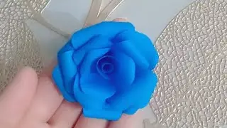 DIY easy rose flower 🌹 with paper