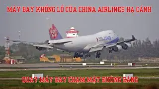 Quay chiếc máy bay khổng lồ của hãng Hk Đài Loan chạm mặt đường băng sân bay Nội Bài.