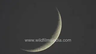 Crescent moon setting followed by full moon Himalayan views