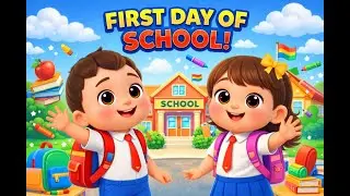 First Day of School 🎶 | Kids Learning Song | Preschool & Nursery Rhymes