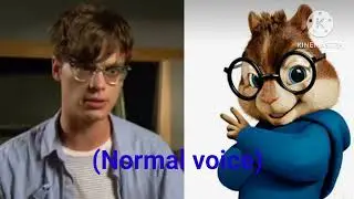 Behind the dubbing with Matthew Gray Gubler/Simon normal voice and Chipmunk voice comparison