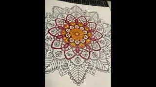Art Junkie finishing up Mandala #colouring #coloring #mandalacoloring
