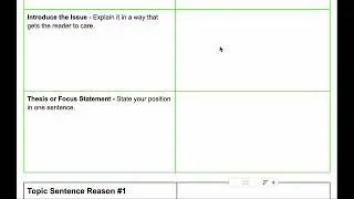 Argument Writing Template Video