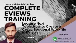 How to Create a Cross-Sectional Workfile in EViews (Step-by-Step)|Learn Economics