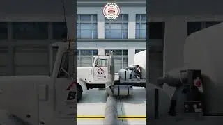 BeamNG.drive Truck #329 Beige Military Cargo Truck Towing White Belasco Concrete Mixer