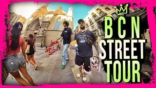 🐀 Salimos a Pegar Ratas en el Centro de Barcelona 🌇​  STREET ART 360 CAM