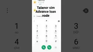 Telenor Sim Advance loan code short #shortsvideo