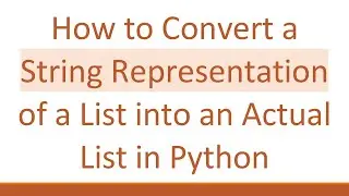 How to Convert a String Representation of a List into an Actual List in Python