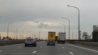 Dashcam Beelden België: Ranst》Loenhout Via A13 (B) en Ring 1, A1(B). (Viaduct van Merksem).