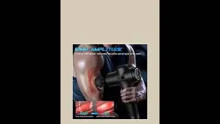 Deep Tissue Percussion Massage Gun with 10 Replacement Heads Portable Electric Massager