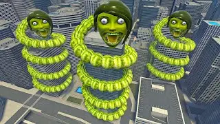 I BECOME ROBLOX HUNGRY LIN GANG WORM VS ALL DINOSAURUS In Garry's Mod