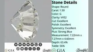 1.50ct G VVS2 Round Brilliant Diamond &ndash; Excellent Cut