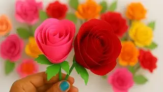 How to Make a Realistic Paper Rose Paper | DIY Paper Flower | Kagaj ka Gulab Banane ka Tarika