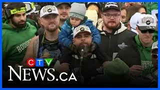 Roughriders journey across Green Mile for Grey Cup parade