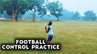 Morning practice football juggling ball control