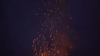 Embers Floating In The Air From Burning Woods 4K || Free Downloads