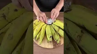 How to preserve bananas from the bunch with aluminum foil so they ripen evenly.