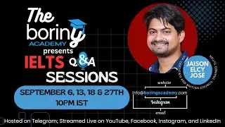 IELTS Q&A Session #71 by the Boring Academy (6th September 2024) #ielts
