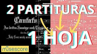 VARIAS PARTITURAS en UNA HOJA  en MuseScore 4