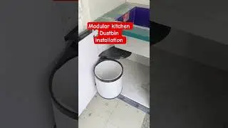 Modular kitchen dustbin installation #modularkitchen #hettich #dustbin #interiordesign #shorts
