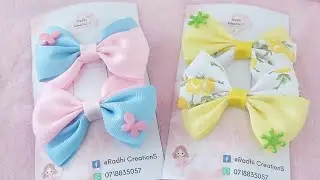 Hair Bow / Hair Clips / Ribbon Bow / Ribbon Bow Tutorial / Part 2 / DIY / Sinhala / 2023