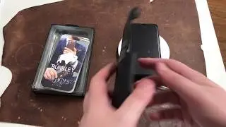 Burkley Case Snap-on Case with Credit Card Slots for Apple iPhone X / XS - Pebble Black Leather