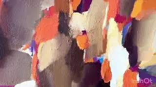 FLAVOR IMPRESSION/ Orange abstract oil painting #oilpainting #abstractart #pintura #painting