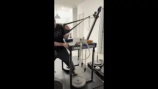 Arm wrestling exercises. Isometric side pressure against a chain using 3.5 in wrist wrench @ 83.8lb