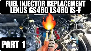 Lexus GS460 LS460 1UR-FSE Direct And Port Fuel Injectors Removal