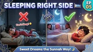 Sleeping on Right Side 🛏️ | Beautiful Bedtime Sunnah | Prophet Muhammad ﷺ EP05 | Islamic Kids