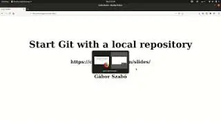 Getting started with Git on Linux in a local repository