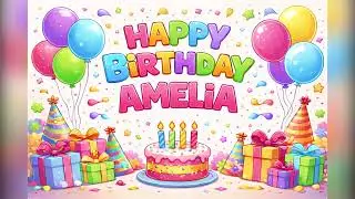 Happy Birthday Amelia 🎉 | Birthday Song with Name | Kids Birthday Song