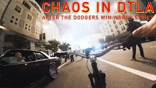 Chaos in Downtown LA After Dodgers Win World Series