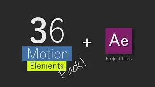 36 Motion graphic elements pack + AE Project file