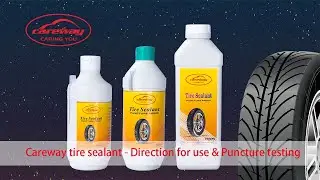 Careway puncture proof tire sealant real flat testing with 10mm nails