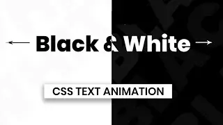 Animated Text in Black and White Background | CSS Text Animation