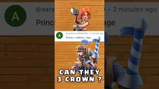 Can Prince and Valkyrie with Rage Spell 3 Crown ? #clashroyale