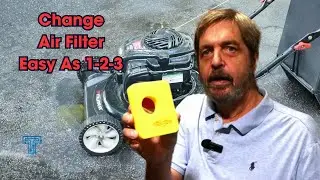 How to change air filter on your lawn mower with Briggs and Stratton 5 HP engine - Murray 500E