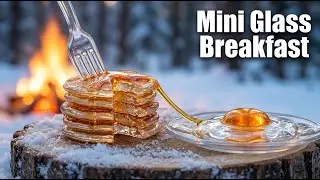 Snow Cooking ASMR &ndash; Glass Pancakes& Egg#SnowCookingASMR#SatisfyingASMR#CalmingVideo#AestheticCooking