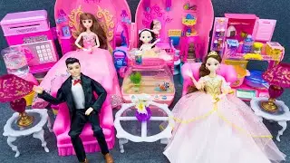 20 Minutes Satisfying Unboxing Princess Furniture PlaySet, Barbie Baby Doll Play Toys ASMR Review