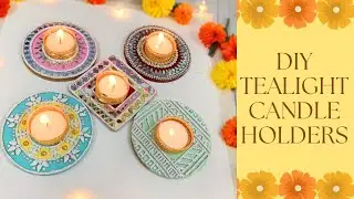 Tea Light Candle Holder || Home Decor DIY 