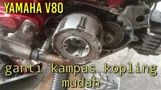 Cara pasang kampas kopling v80//motor lawas