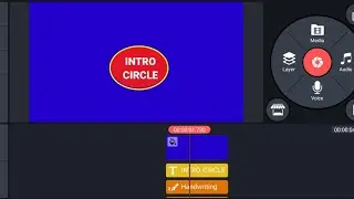 Kinemaster Circle Text Intro Amination tutorial on Android