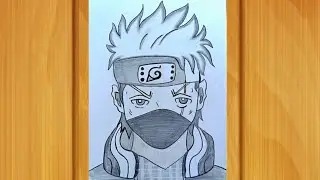 Easy Anime Drawing || How to Draw Kakashi Hatake || Naruto Drawing Tutorial for beginners
