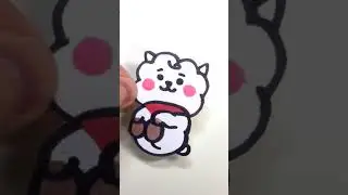 DIY BTS & BT21 RJ BABY with Shrink Plastic #shorts