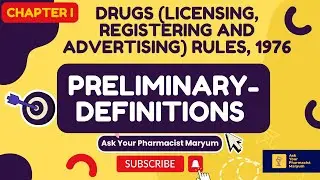 DRUGS LICENSING, REGISTERING AND ADVERTISING RULES, 1976 || Chapter 1 Definition