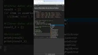 Filtrar Listas de Diccionarios PYTHON #pythonprogramming #python #list