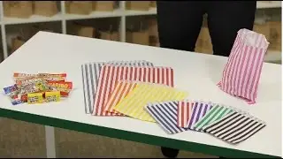 Candy Stripe Paper Bags from Carrier Bag Shop | UK Packaging Supplier